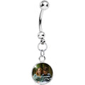 BodyCandy Custom Dangle Full Color Photo Belly Ring — main product shot