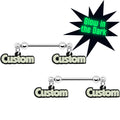 BodyCandy Custom Glow in the Dark Double Personalized Name Dangle Nipple Ring Set — main product shot