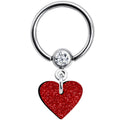 BodyCandy Red Glitter Heart Captive Ring — main product shot