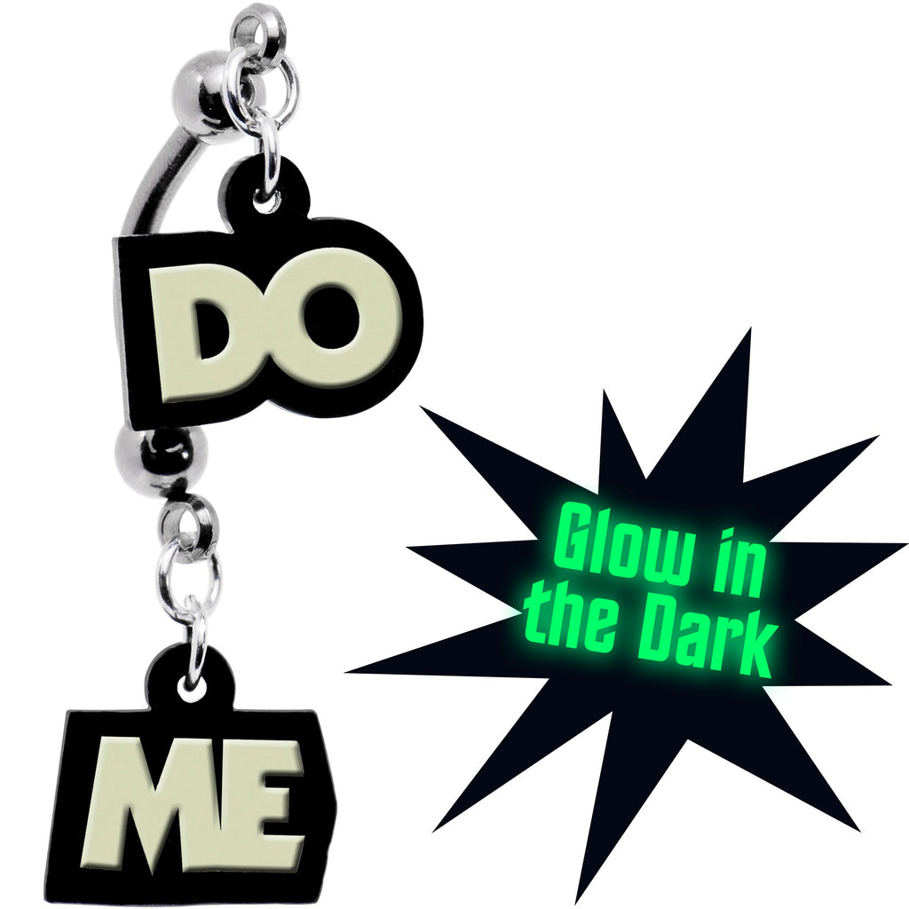 BodyCandy Do Me Glow in the Dark Dangle Double Mount Belly Ring — main product shot