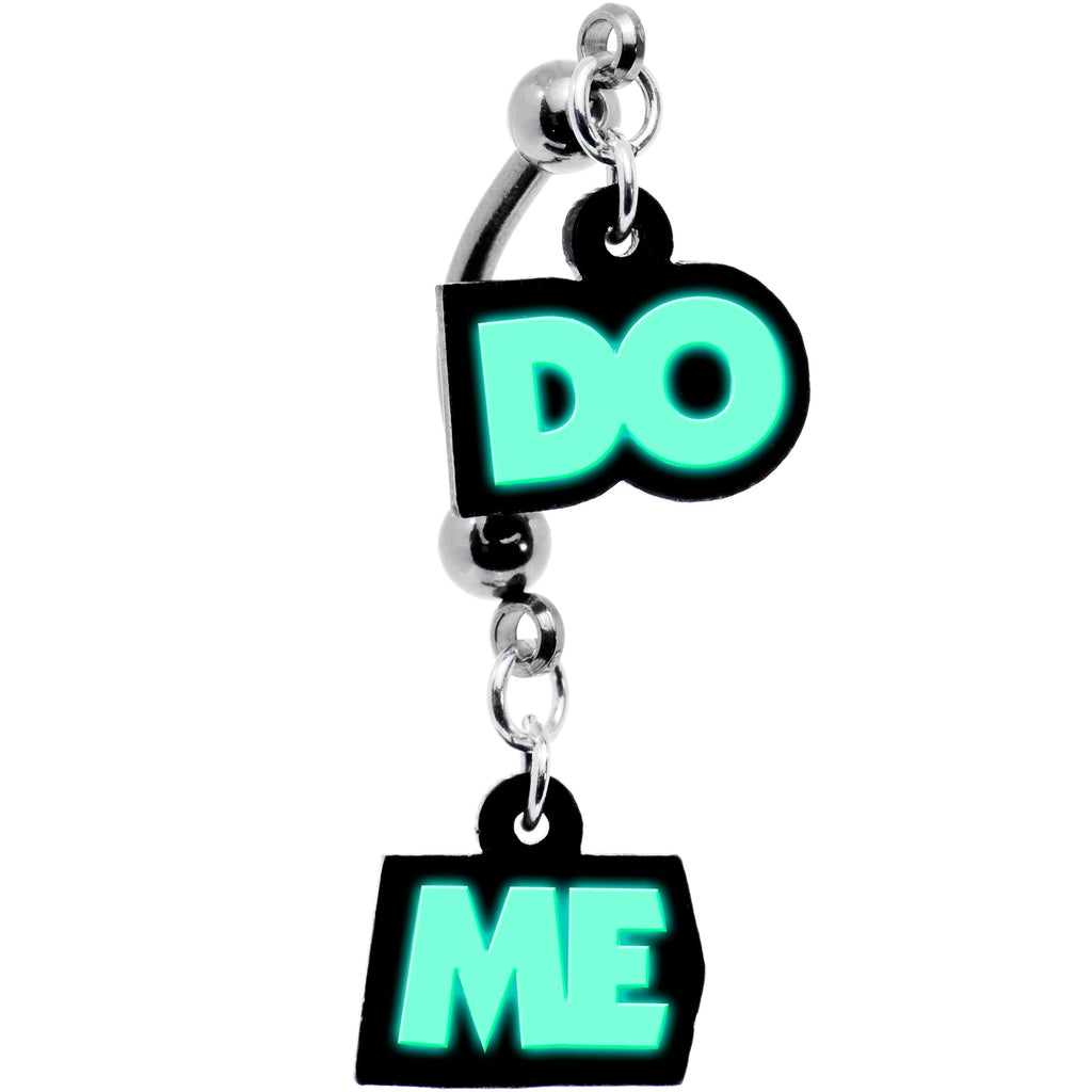 BodyCandy Do Me Glow in the Dark Dangle Double Mount Belly Ring — lifestyle context