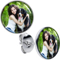 BodyCandy Custom Full Color Photo Stud Earrings — main product shot