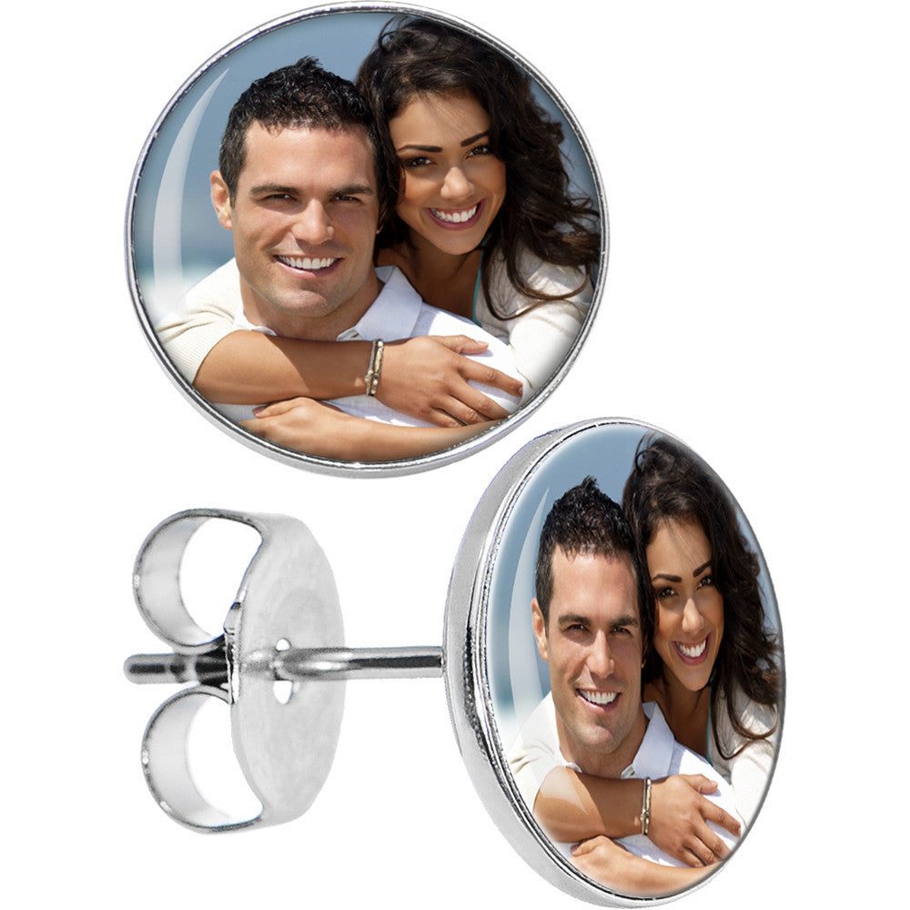 BodyCandy Custom Full Color Photo Stud Earrings — color detail