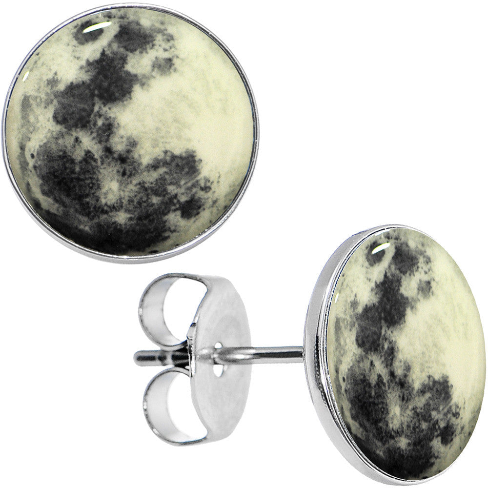 BodyCandy Moon Glow in the Dark Stud Earrings — size reference