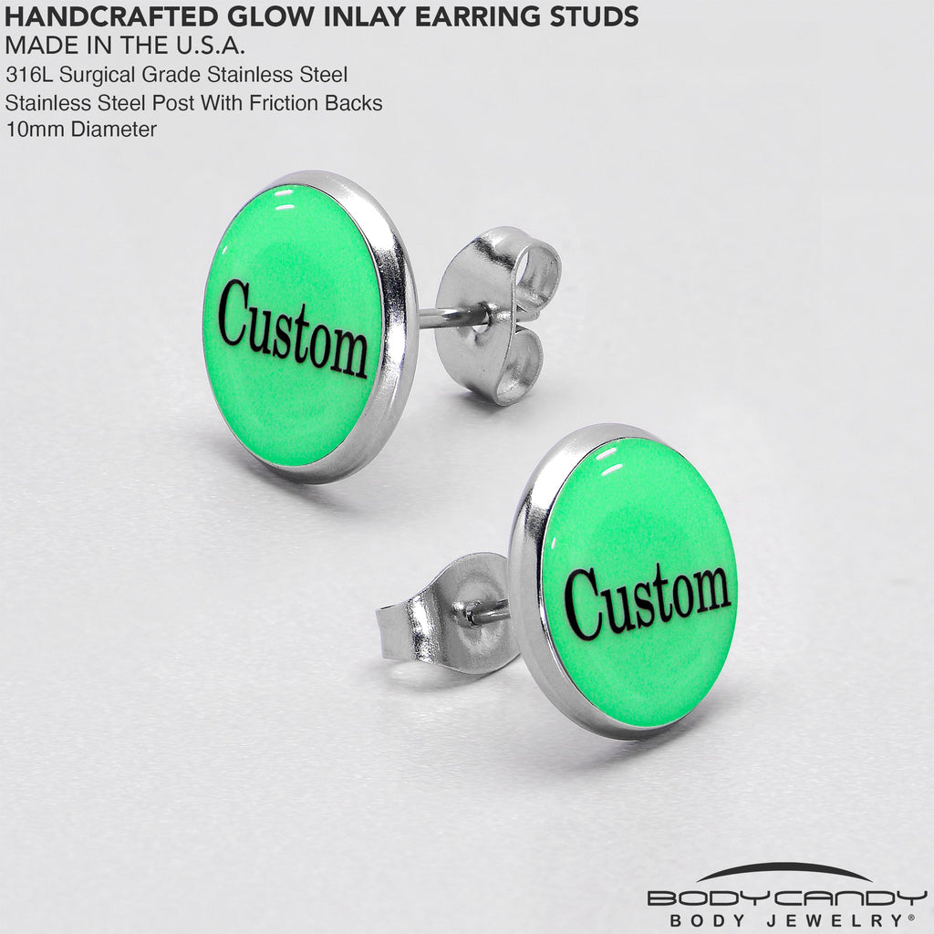 BodyCandy Custom Personalized Glow in the Dark Stud Earrings — packaging