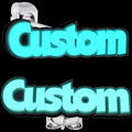 BodyCandy Custom Glow in the Dark Text Personalized Message Stud Earrings — main product shot