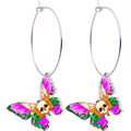BodyCandy Butterfly Skull Hoop Earrings by Onyx O — main product shot
