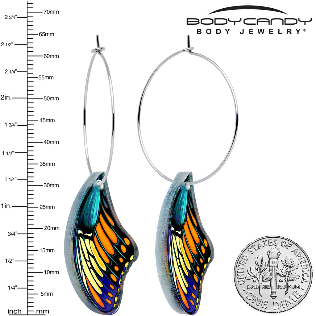 BodyCandy Butterfly Wing Hoop Earrings by Onyx O — lifestyle context
