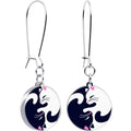 BodyCandy Cute Kitty Cat Yin Yang Dangle Earrings by Onyx O — main product shot