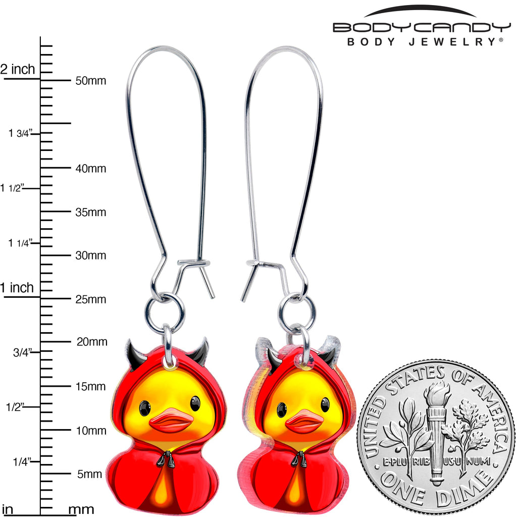 BodyCandy Hot Litle Devil Duck Dangle Earrings by Onyx O — lifestyle context