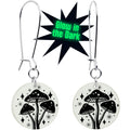 BodyCandy Glow in the Dark Mystic Mushroom Dangle Earrings by Onyx O — main product shot