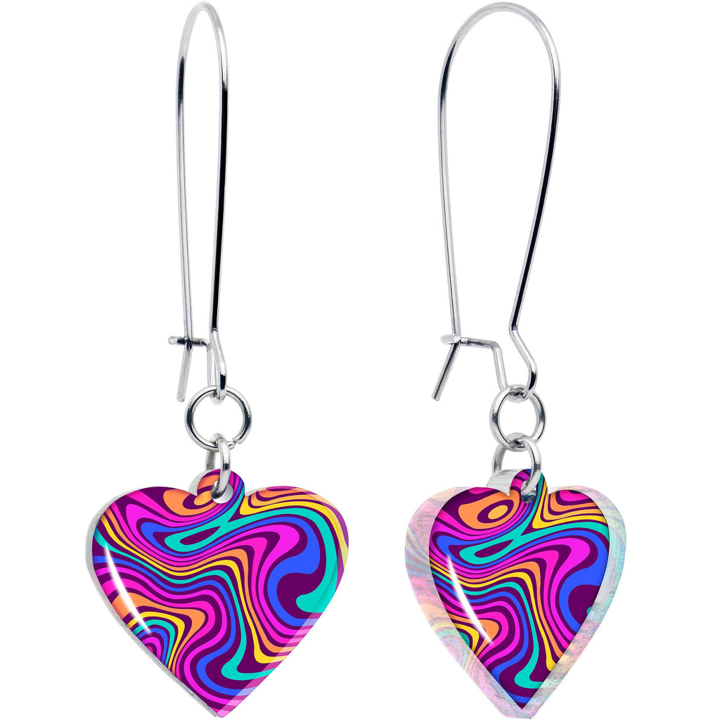 BodyCandy Swirling Heart Dangle Earrings by Onyx O — main product shot