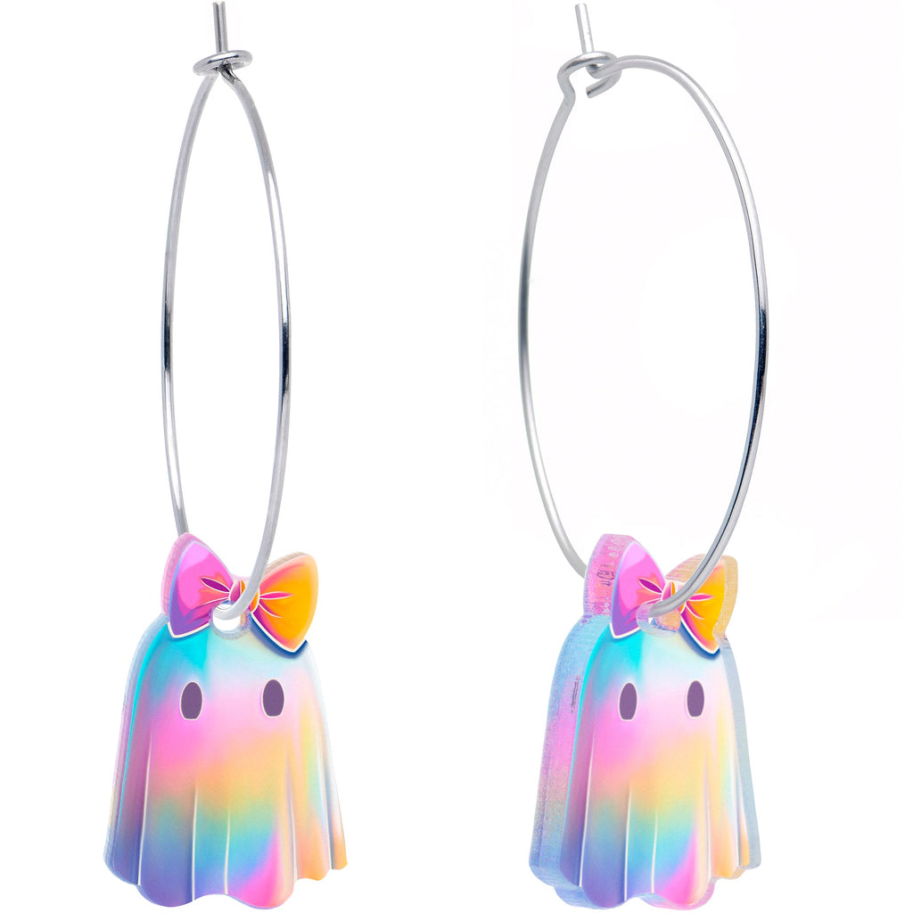 BodyCandy Iridescent Ghost Girl Hoop Earrings by Onyx O — main product shot