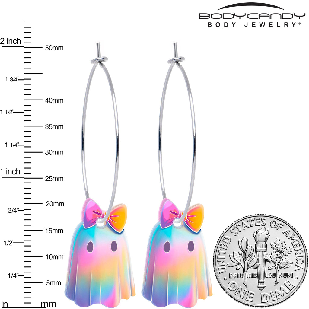 BodyCandy Iridescent Ghost Girl Hoop Earrings by Onyx O — lifestyle context