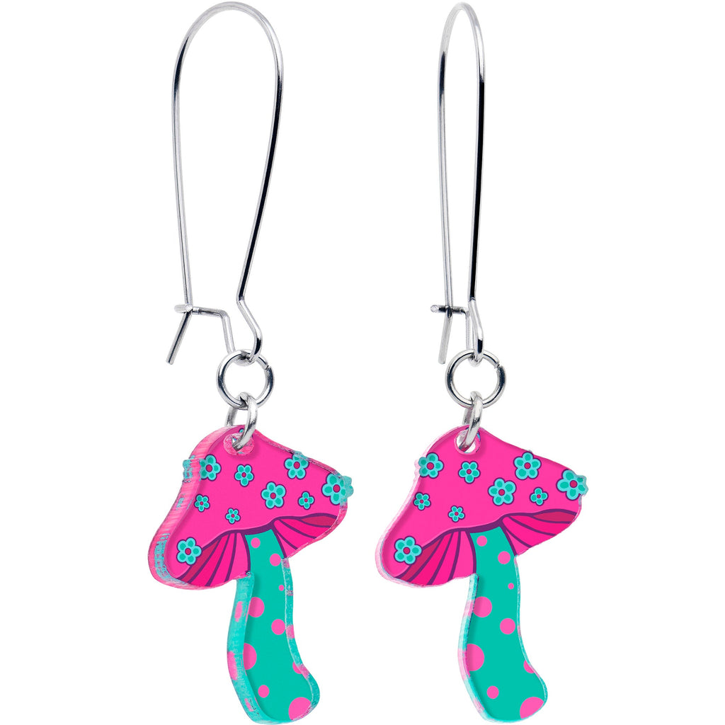 BodyCandy Funky Floral Mushroom Dangle Earrings by Onyx O — main product shot