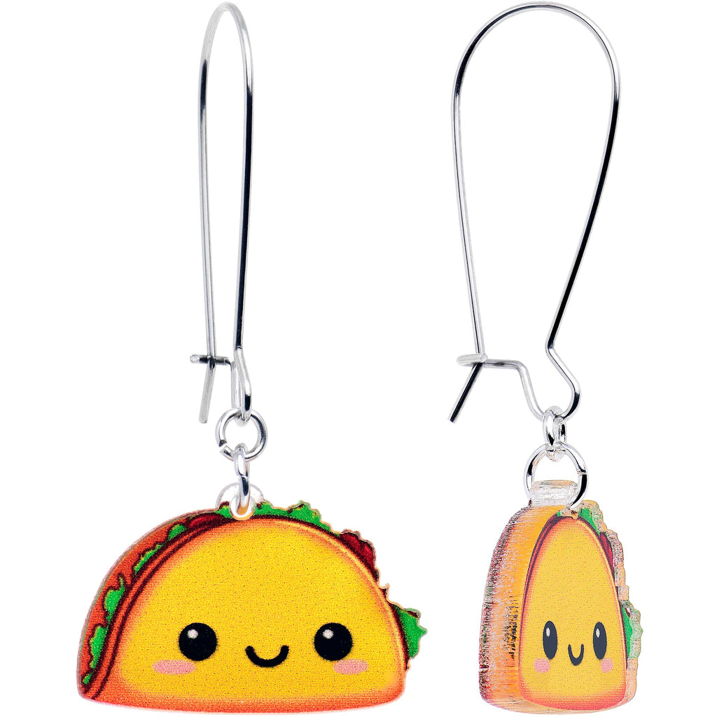 BodyCandy Acrylicious Taco Dangle Earrings by Onyx O — main product shot