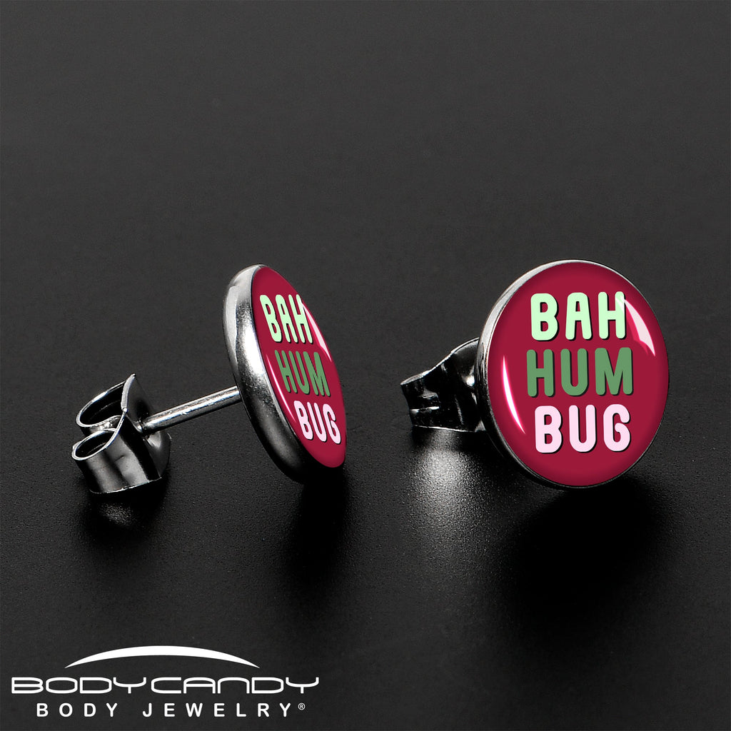 BodyCandy Bah Humbug Holiday Grouch Stud Earrings by Onyx O — lifestyle context