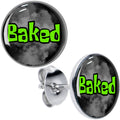 BodyCandy Logo Baked Stoner Stud Earrings by Onyx O — main product shot