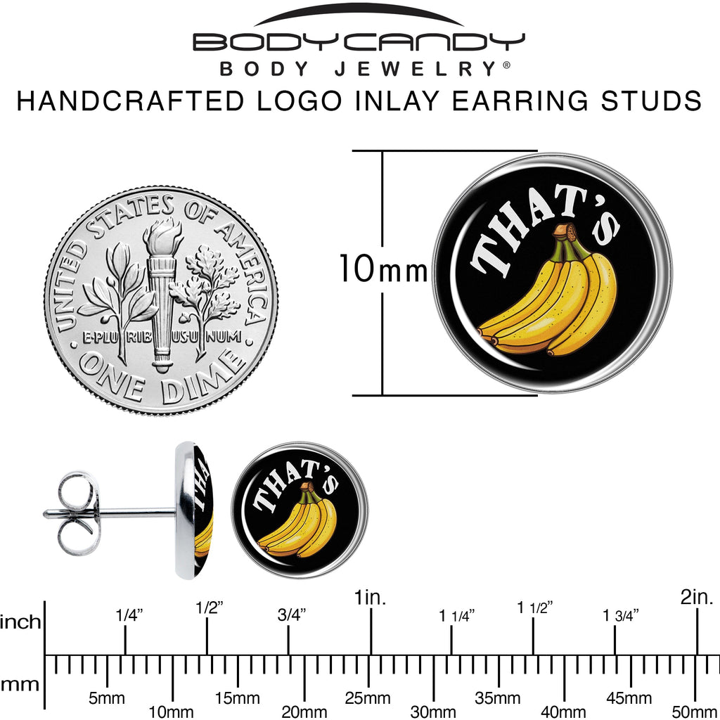 BodyCandy That is Bananas Stud Earrings by Onyx O — alternative angle