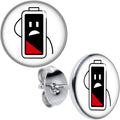 BodyCandy Battery Empty Stud Earrings by Onyx O — main product shot
