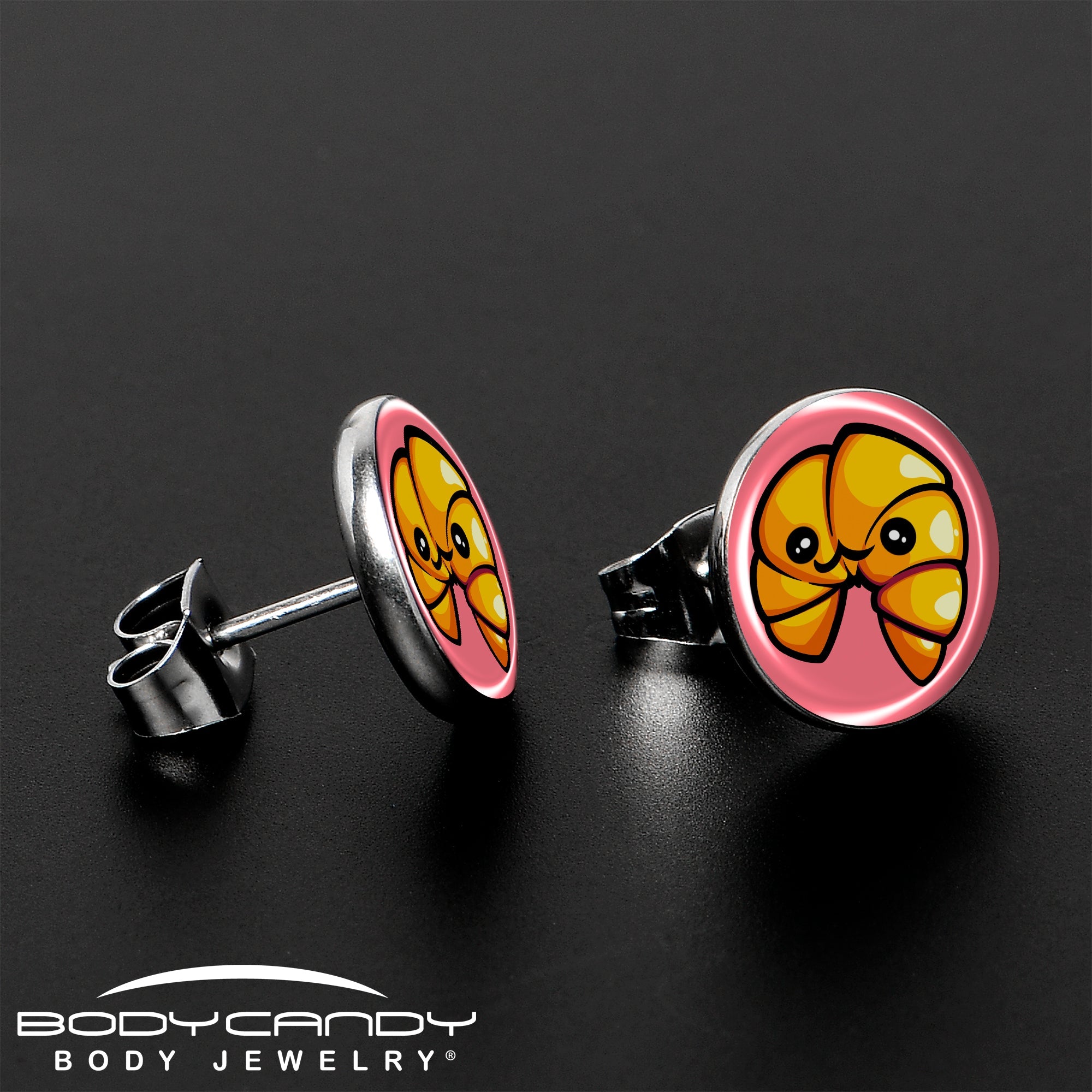 BodyCandy Quaso Croissant Stud Earrings by Onyx O — lifestyle context