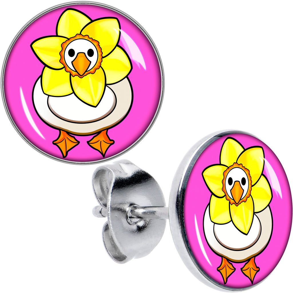 BodyCandy Daffodil Duck Stud Earrings by Onyx O — main product shot