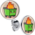 BodyCandy Dumpster Fire Stud Earrings by Onyx O — main product shot