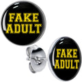 BodyCandy Black Yellow Fake Adult Stud Earrings by Onyx O — main product shot