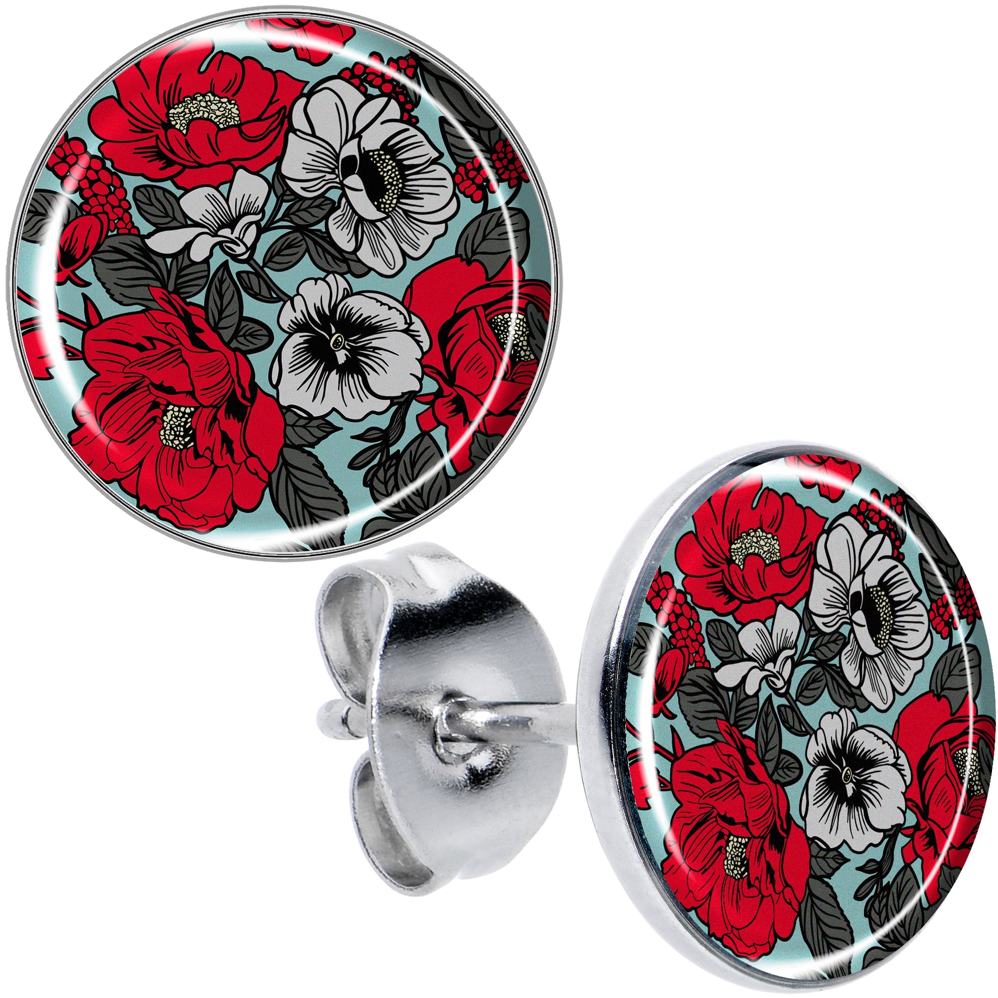 BodyCandy Blossom Creation Vibrant Bloom of Flowers Stud Earrings by Onyx O — main product shot