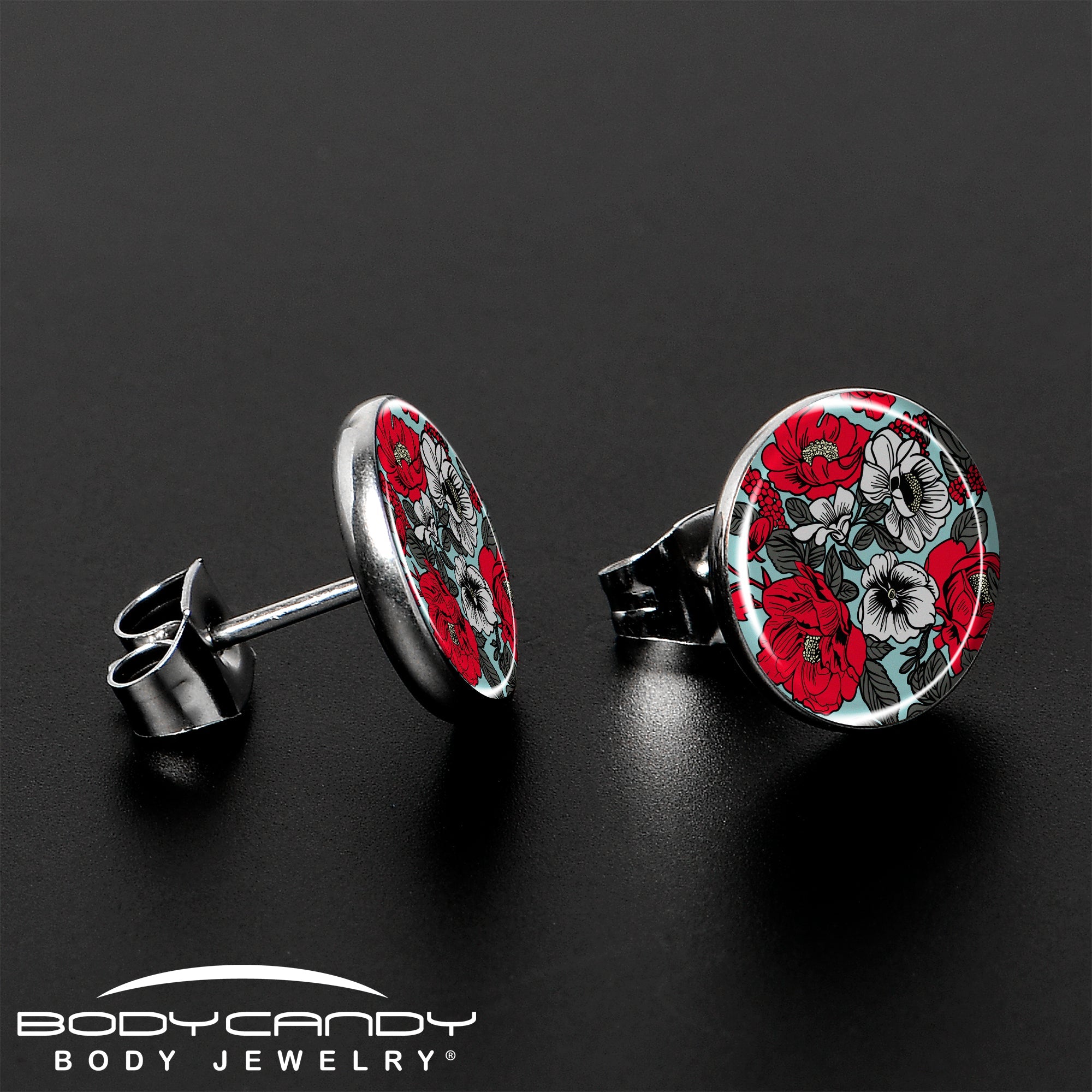 BodyCandy Blossom Creation Vibrant Bloom of Flowers Stud Earrings by Onyx O — lifestyle context