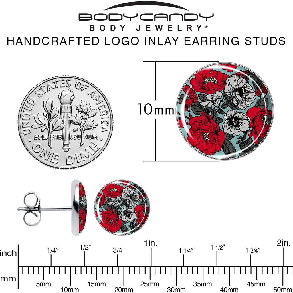 BodyCandy Blossom Creation Vibrant Bloom of Flowers Stud Earrings by Onyx O — alternative angle