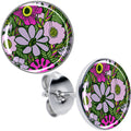 BodyCandy Blossom Creation Paradise of Pink Flowers Stud Earrings by Onyx O — main product shot