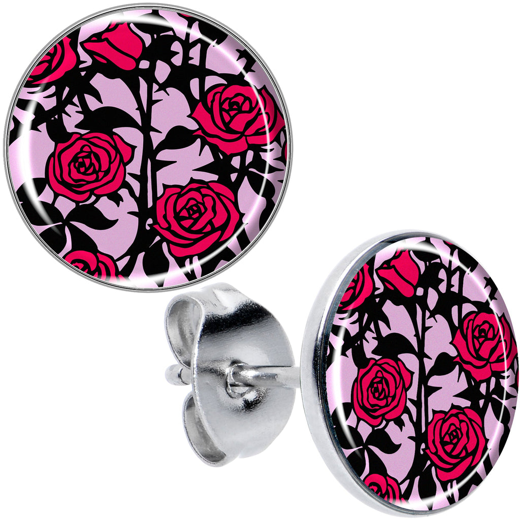 BodyCandy Blossom Creation Floral Love of Roses Stud Earrings by Onyx O — main product shot