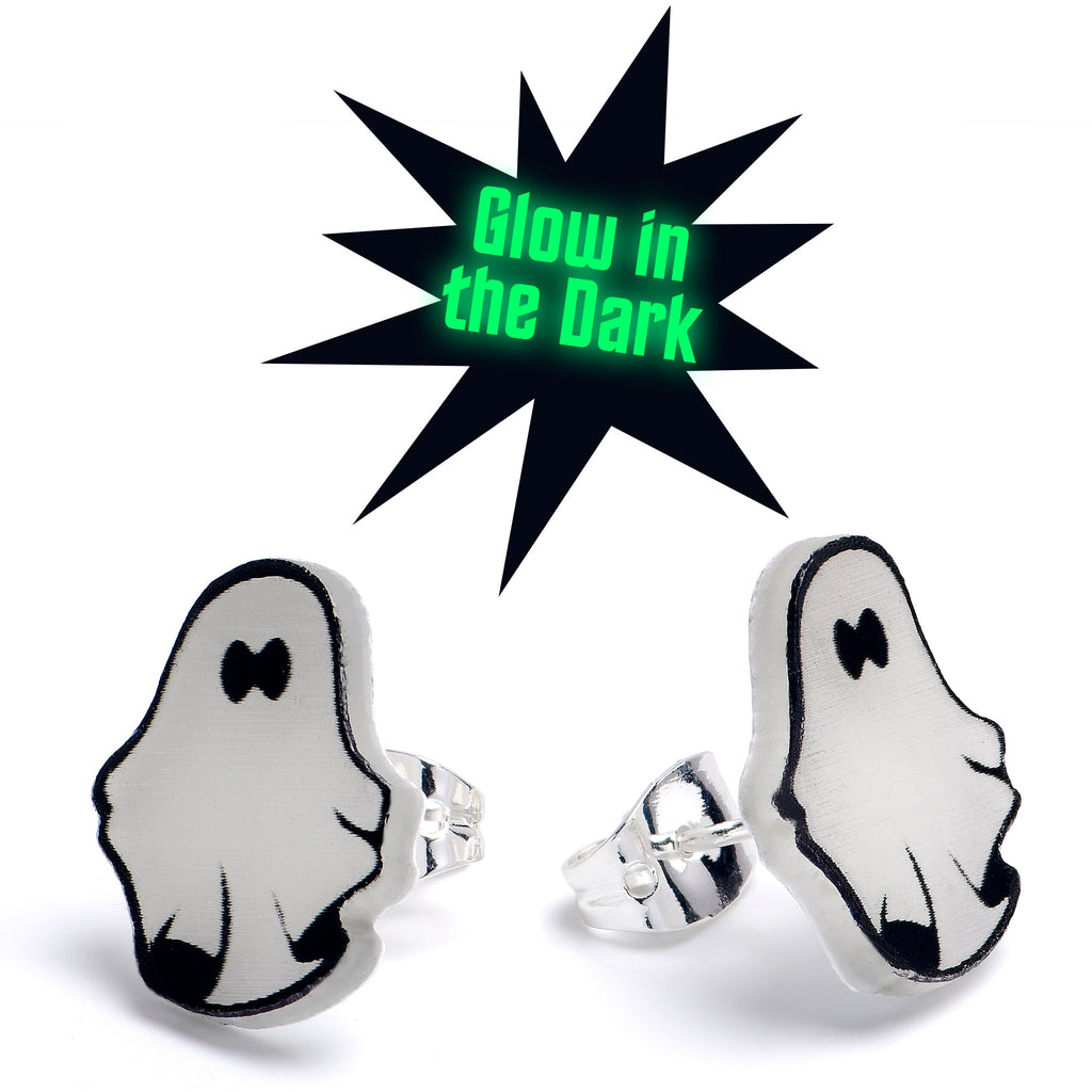 BodyCandy Glow In The Dark Ghost Stud Earrings — main product shot