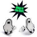 BodyCandy Glow In The Dark Ghost Stud Earrings — main product shot