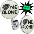 BodyCandy Leaf Me Alone Glow in the Dark Stud Earrings by Onyx O — main product shot