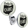 BodyCandy Only in Ohio Glow in the Dark Stud Earrings by Onyx O — main product shot
