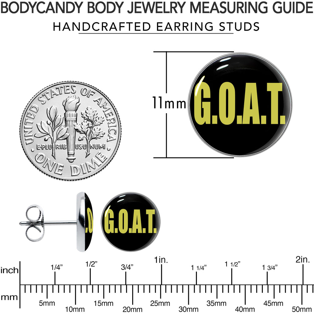 BodyCandy G.O.A.T. Stud Earrings by Onyx O — alternative angle