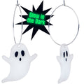 BodyCandy Acrylicious Glow in the Dark Haunting Ghost Hoop Earrings — main product shot