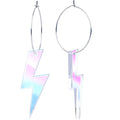 BodyCandy Acrylicious Lightning Bolt Hoop Earrings — main product shot