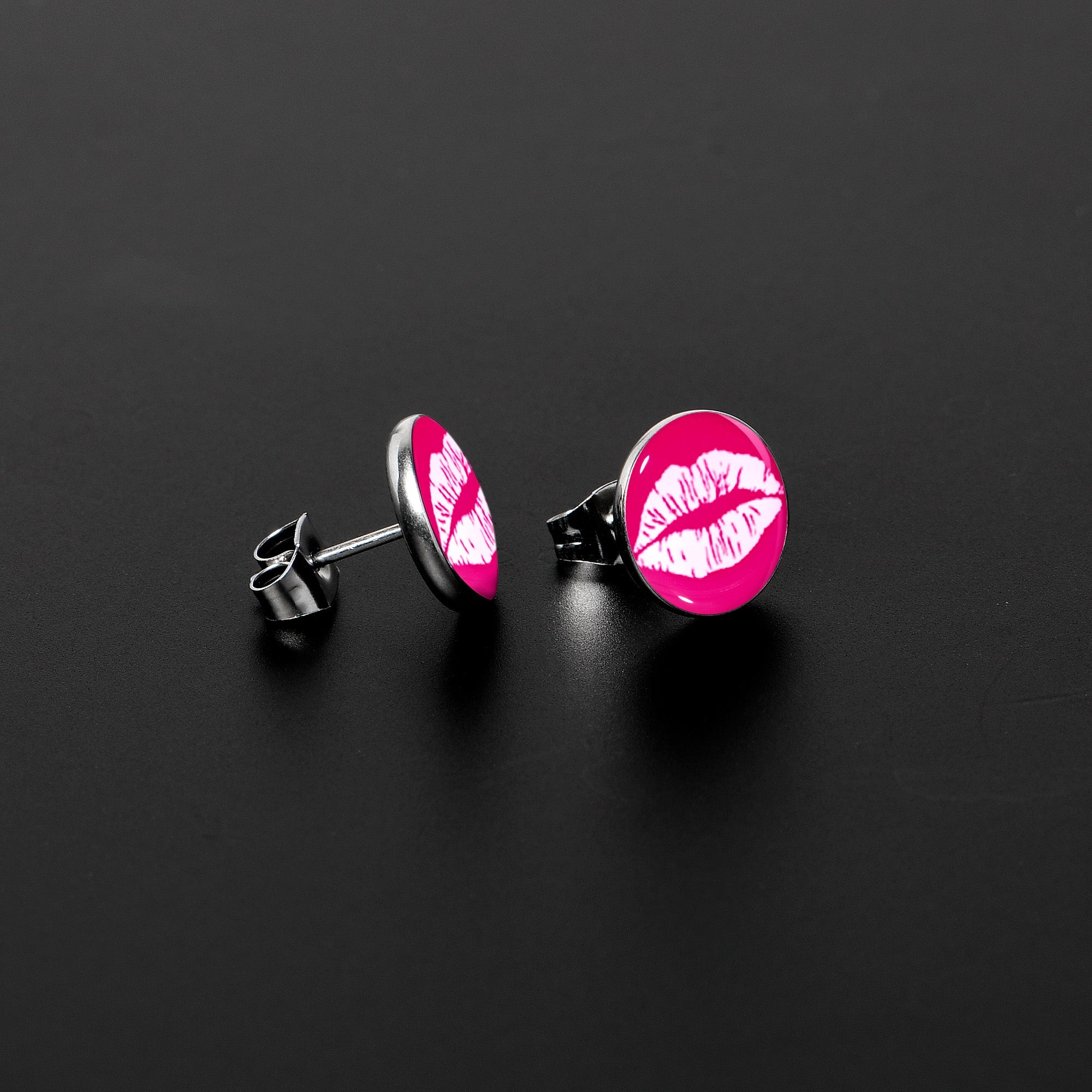 BodyCandy Red Hot Lips Stud Earrings by Onyx O — lifestyle context