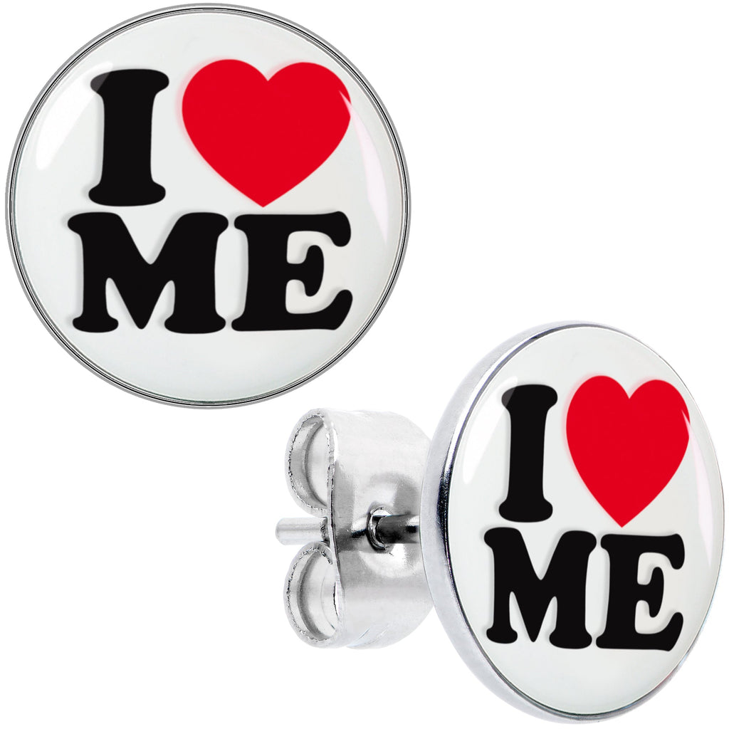 BodyCandy I Love Me Stud Earrings by Onyx O — main product shot