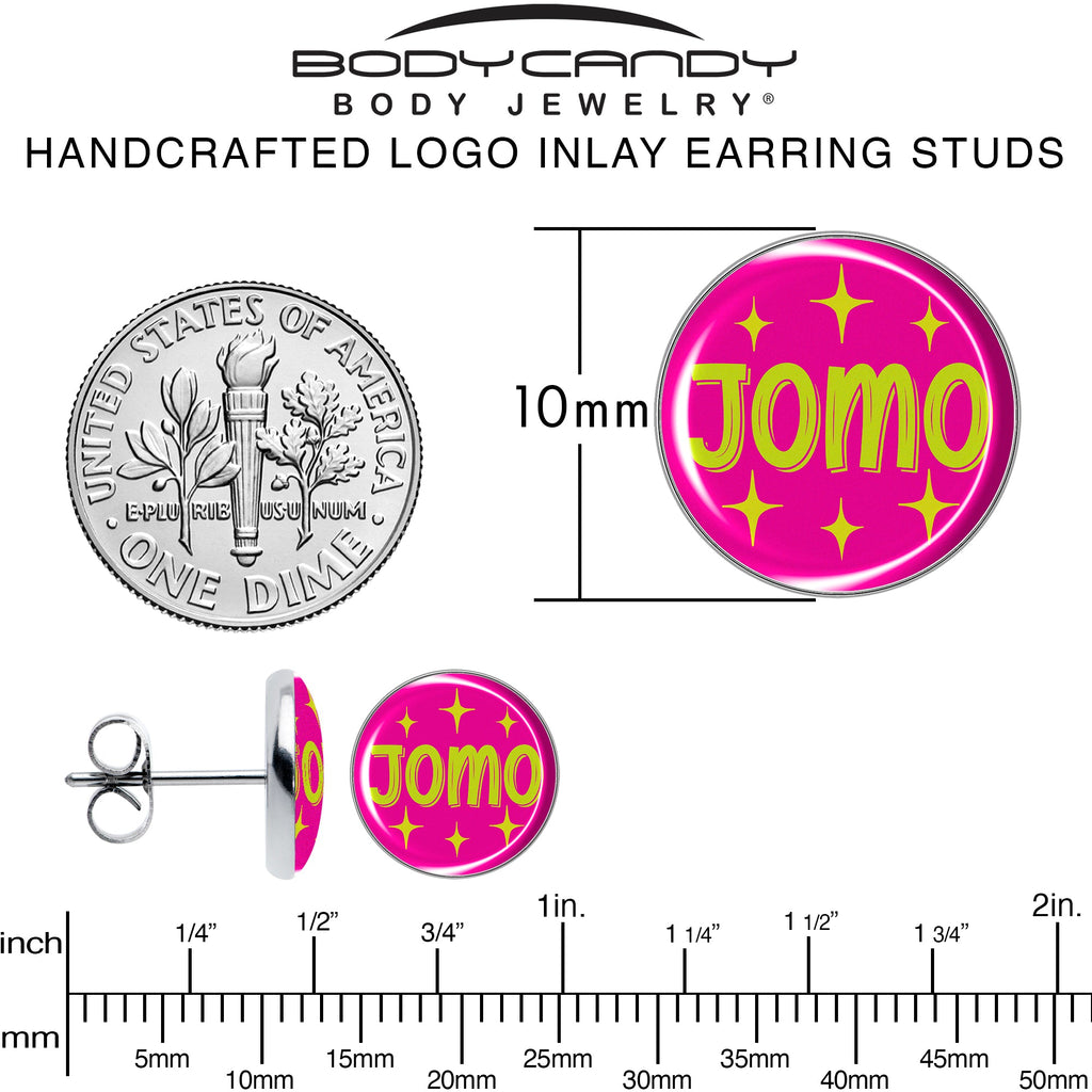 BodyCandy Pink JOMO Stud Earrings by Onyx O — alternative angle