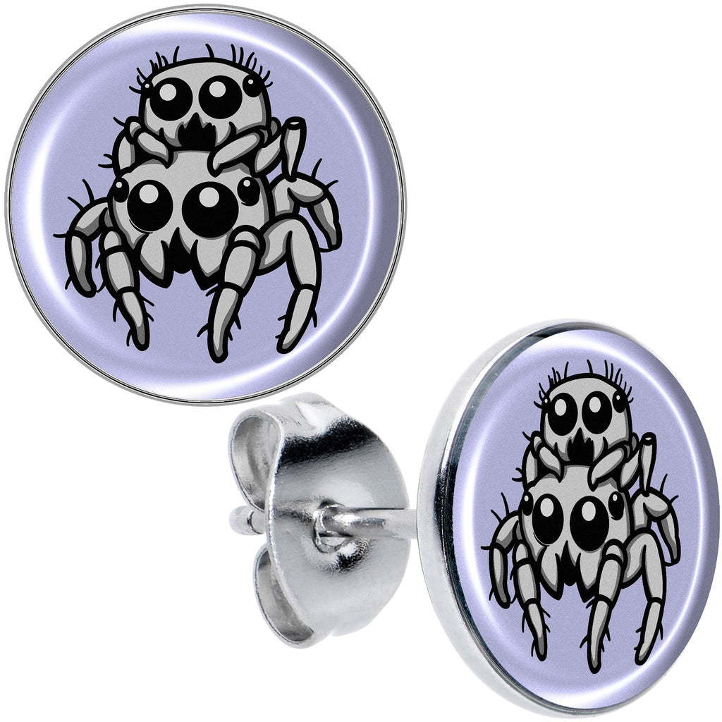 BodyCandy Leaping Leapfrog Spiders Stud Earrings by Onyx O — main product shot