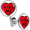 BodyCandy Kiss Me Candy Heart Stud Earrings by Onyx O — main product shot