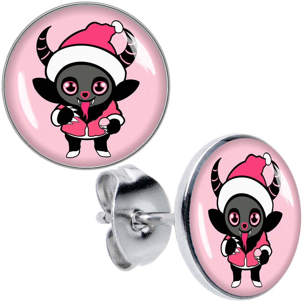 BodyCandy Krampus Cutie Christmas Holiday Stud Earrings by Onyx O — main product shot