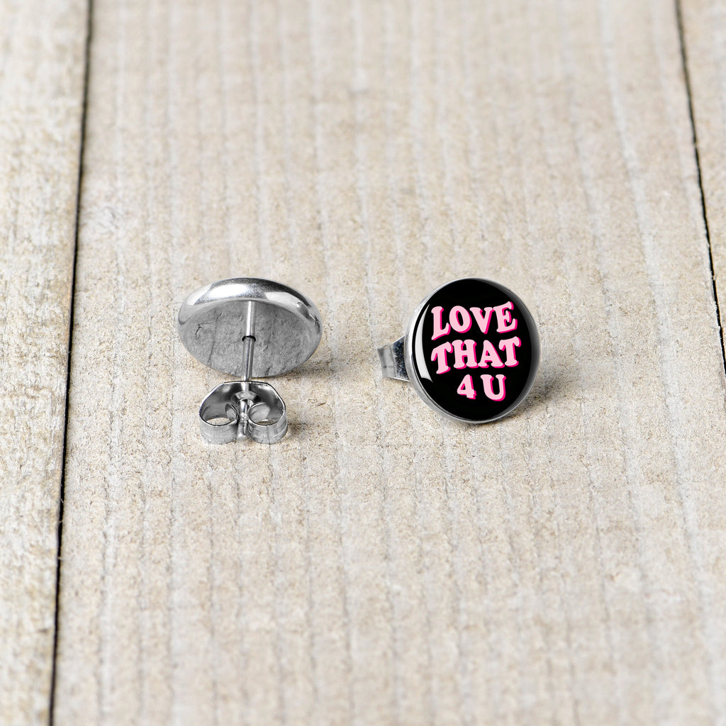 BodyCandy Love That 4 You Stud Earrings by Onyx O — back view