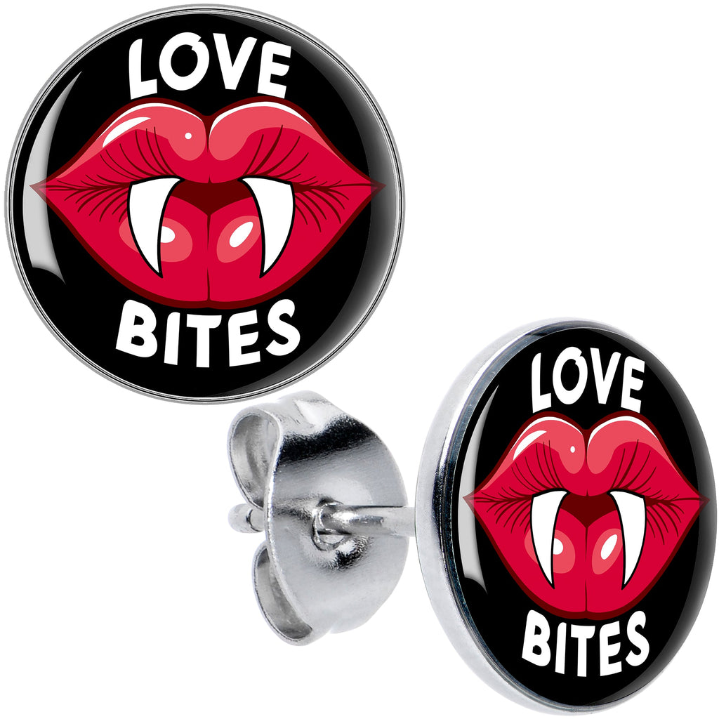 BodyCandy Valentine Love Bites Stud Earrings by Onyx O — main product shot