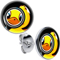 BodyCandy Magnified Yellow Duck Stud Earrings by Onyx O — main product shot