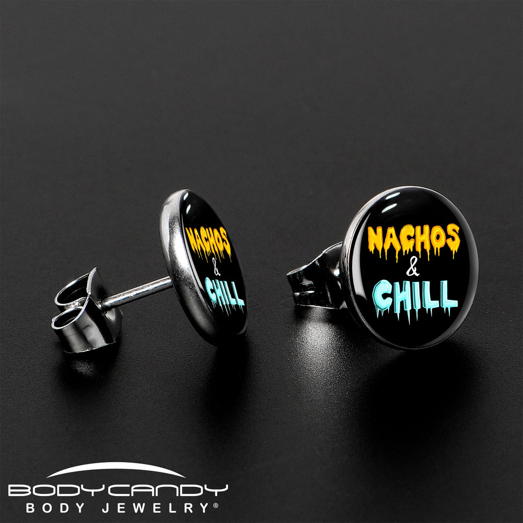 BodyCandy Nachos and Chill Stud Earrings by Onyx O — lifestyle context
